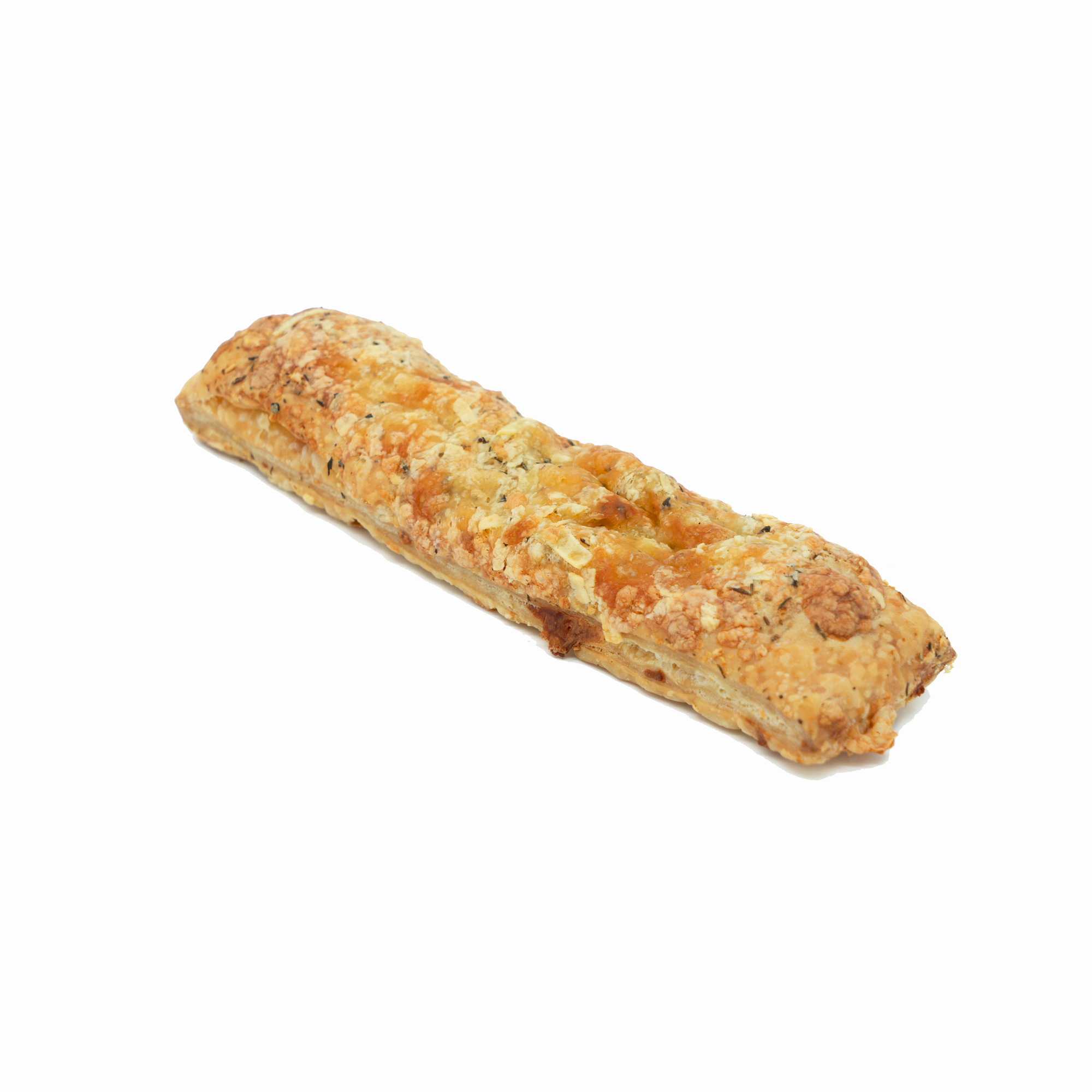Golden-brown baked cheese stick pastry from the café